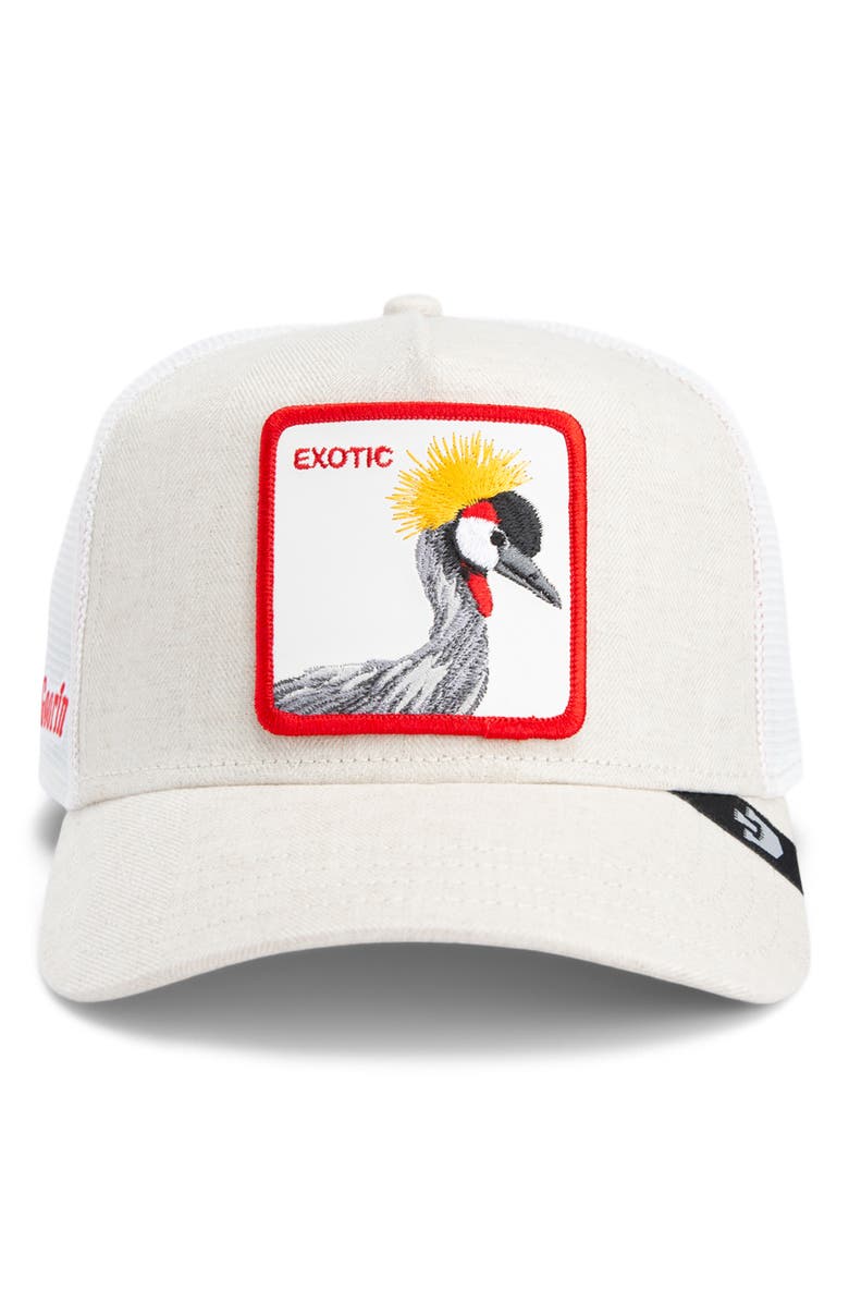 Goorin Bros. Crane Patch Trucker Hat, Alternate, color, Creme