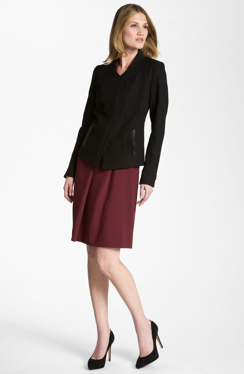 Nordstrom Collection 'Gauze' Leather Trim Jacket, Alternate, color, 