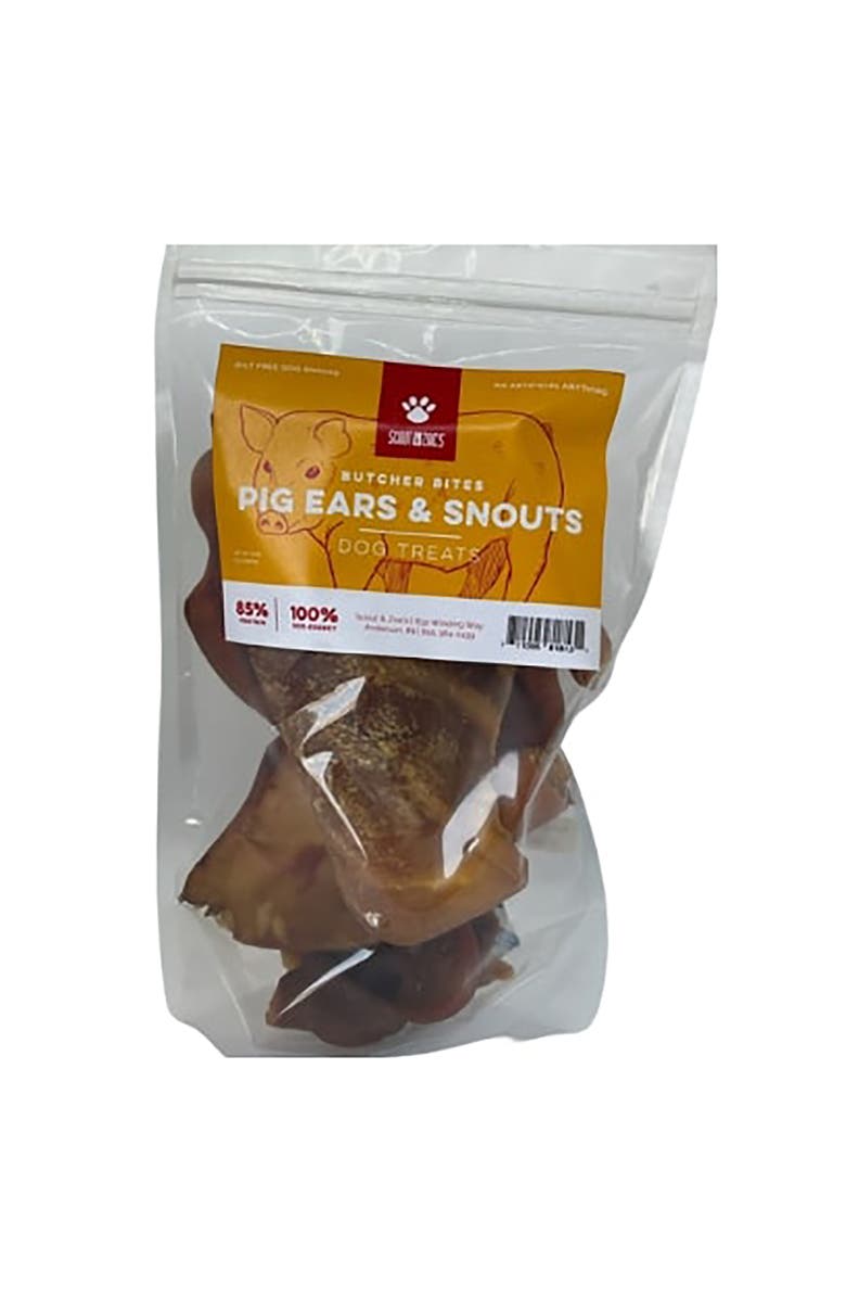 Scout & Zoe's Pig Ears & Snouts, 3 Packs, 4oz Bags, Dog Treats, Crunchy Butcher, Alternate, color, Multicolored