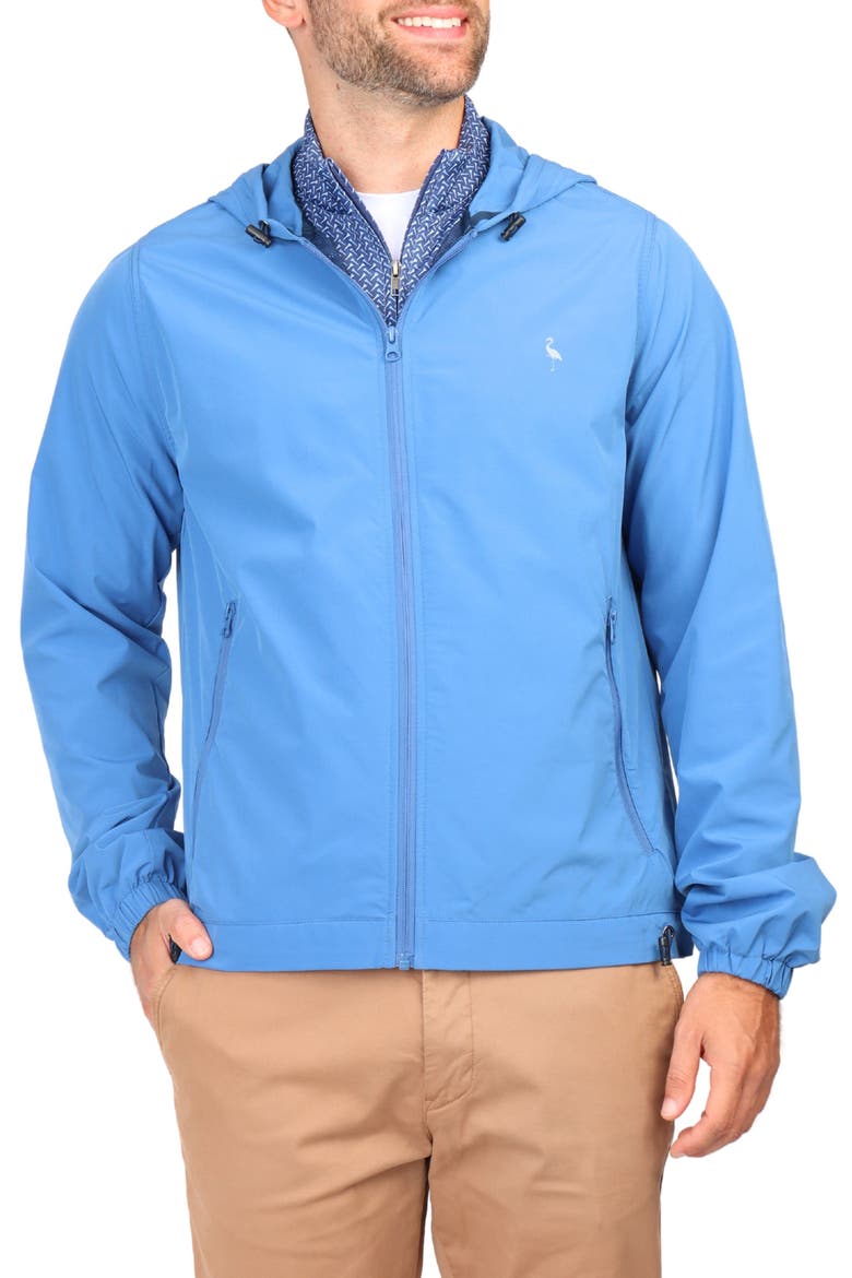 Hooded Golf Performance Jacket, Main, color, BLUE