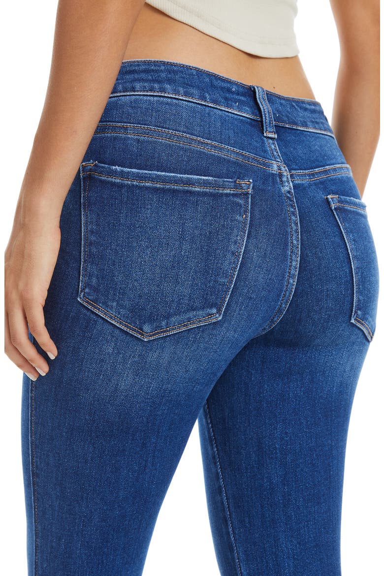 Split Hem Mid Rise Flare Jeans, Alternate, color, INDIGO ROCK