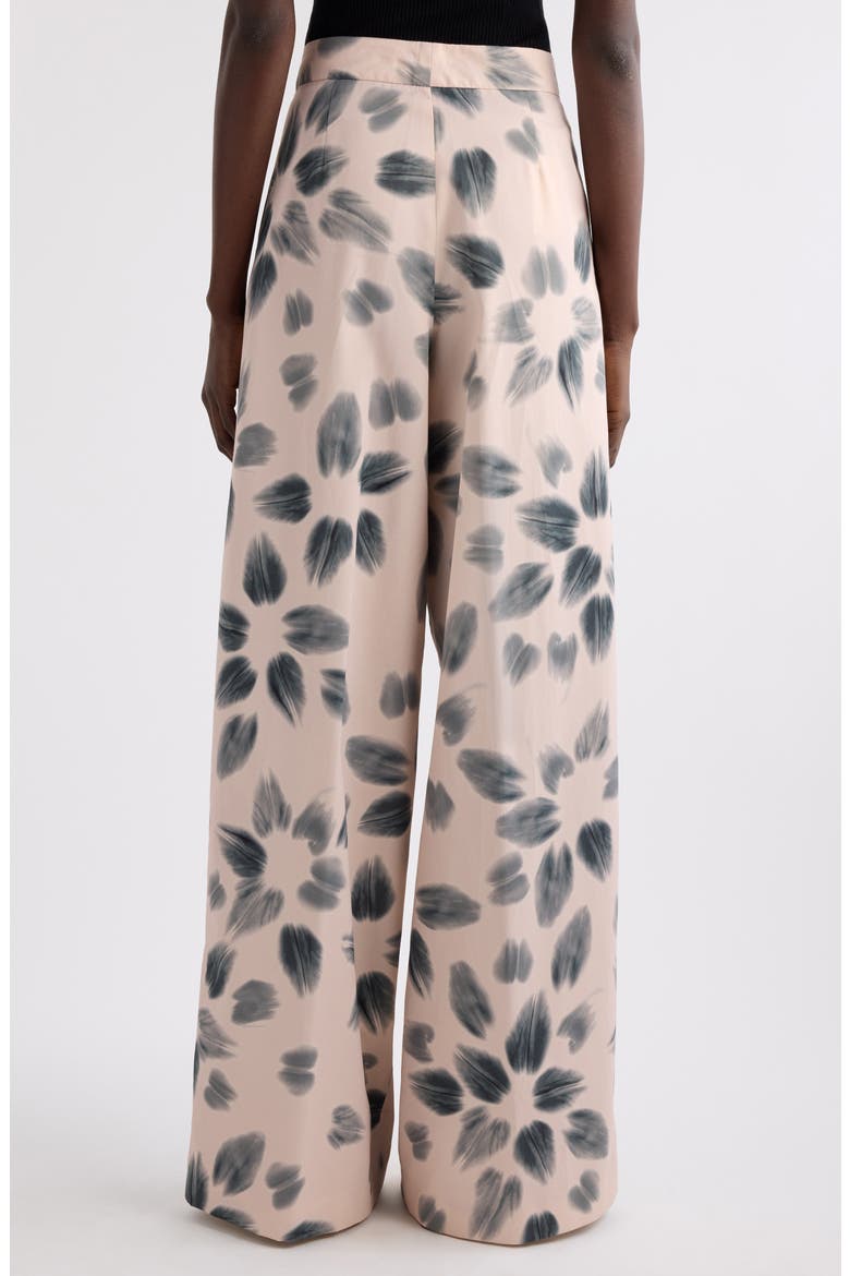 Pamplona Floral Pleated Wide Leg Pants, Alternate, color, BLUSH