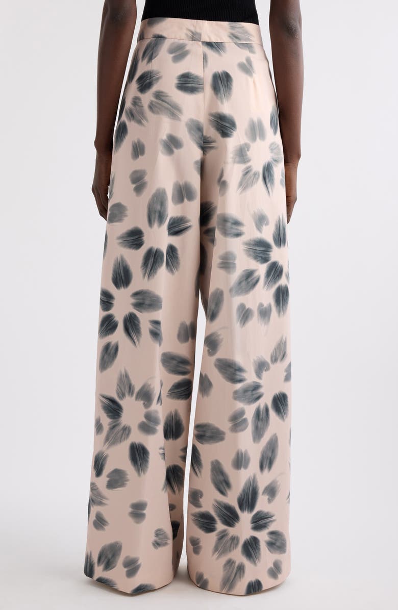 Dries Van Noten Pamplona Floral Pleated Wide Leg Pants, Alternate, color, Blush