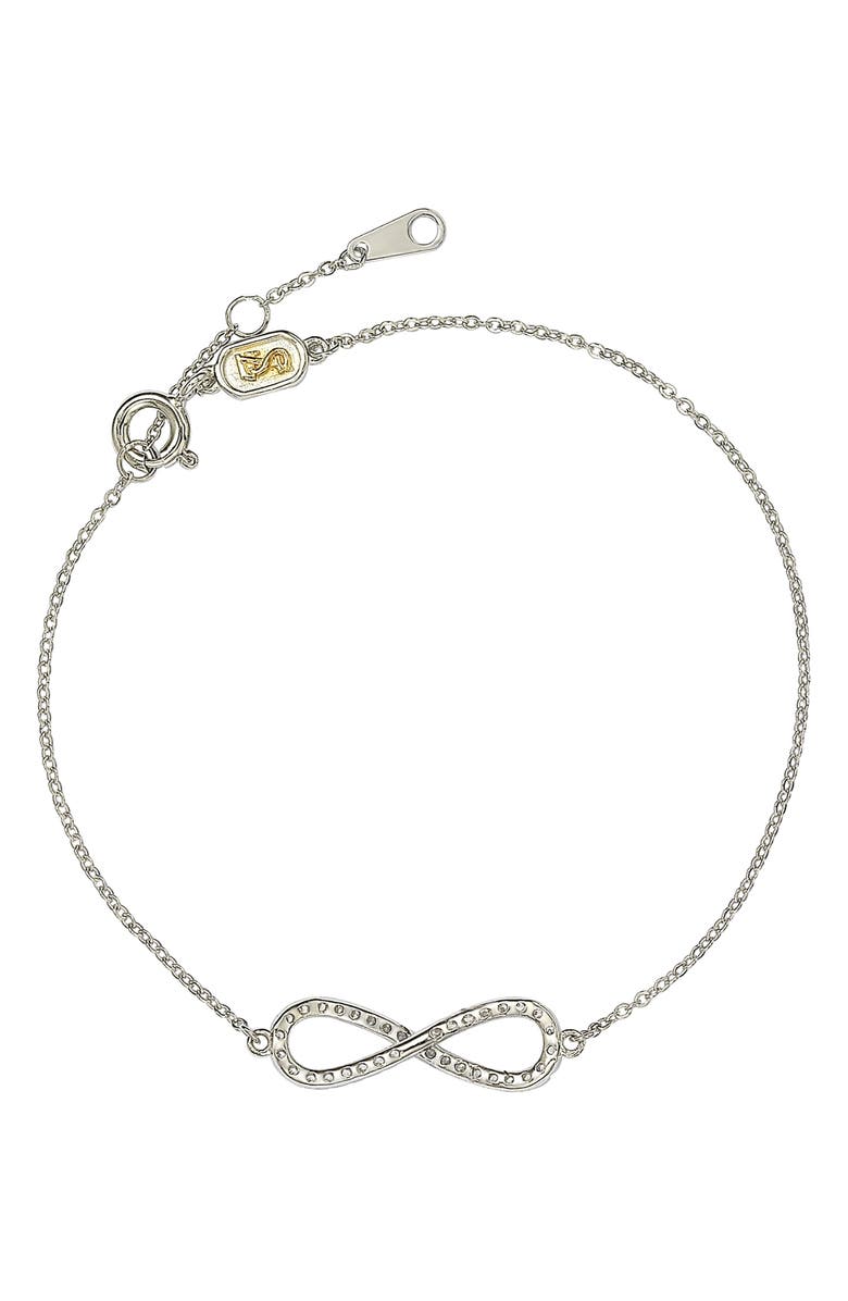 SUZY LEVIAN DIAMONDS 14K Gold Diamond Infinity Bracelet, Alternate, color, White