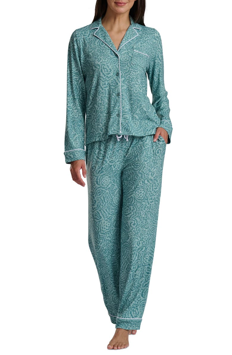 Splendid Print Long Sleeve Pajamas, Alternate, color, Dashing Garden