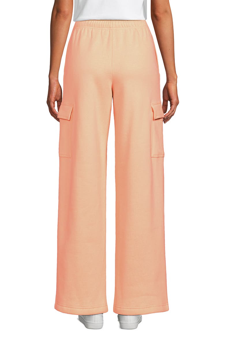 Serious Sweats High Rise Wide Leg Cargo Pants, Alternate, color, Peach Sorbet