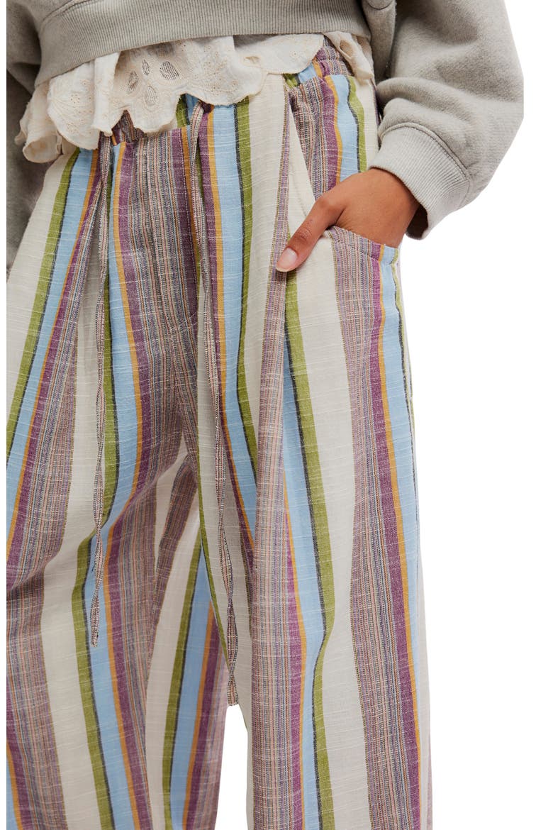Chambers Stripe Drawstring Linen & Cotton Pants, Alternate, color, IVORY COMBO