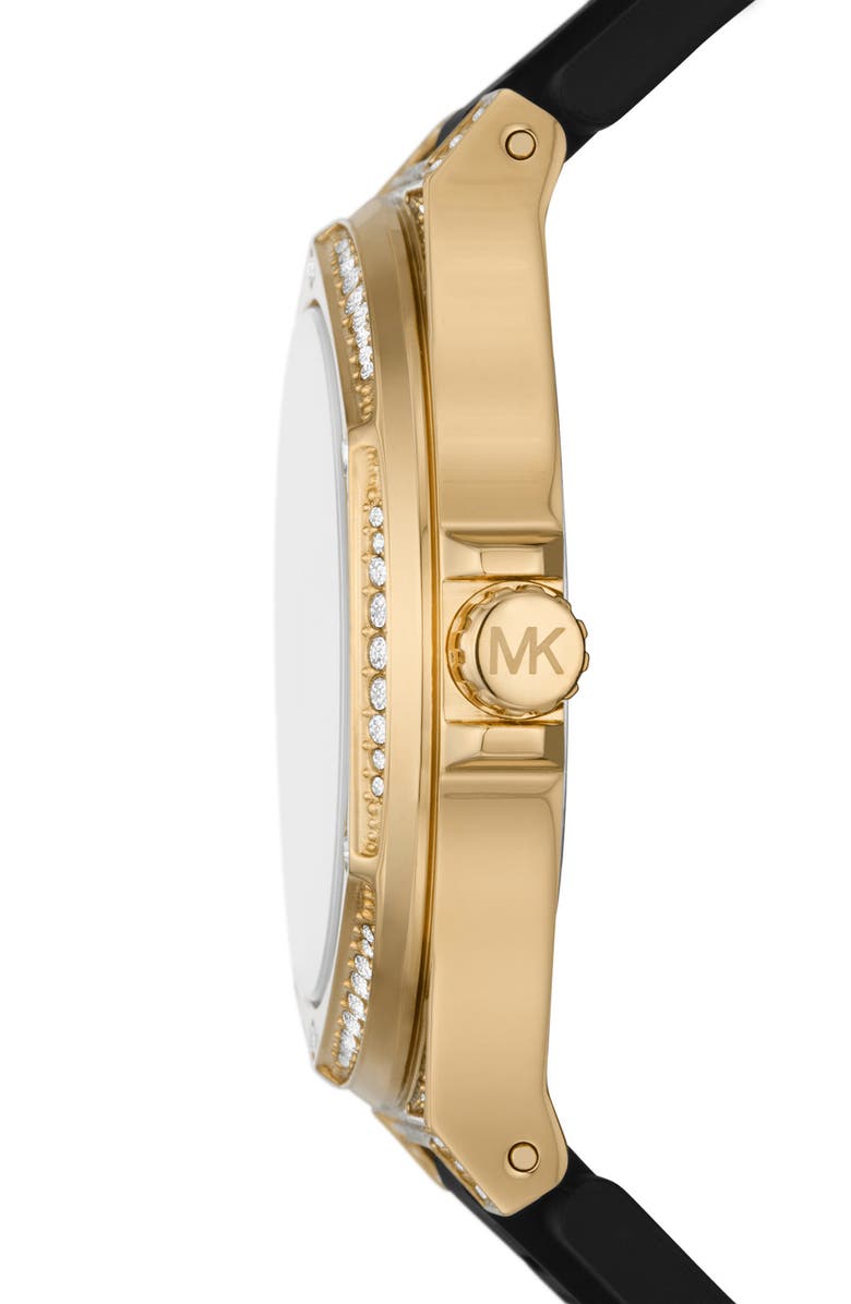 Michael Kors Lennox Pavé Silicone Strap Watch, 43mm, Alternate, color,