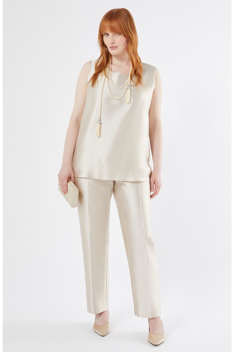 Adito Silk & Cotton Pants, Alternate, color, SAND