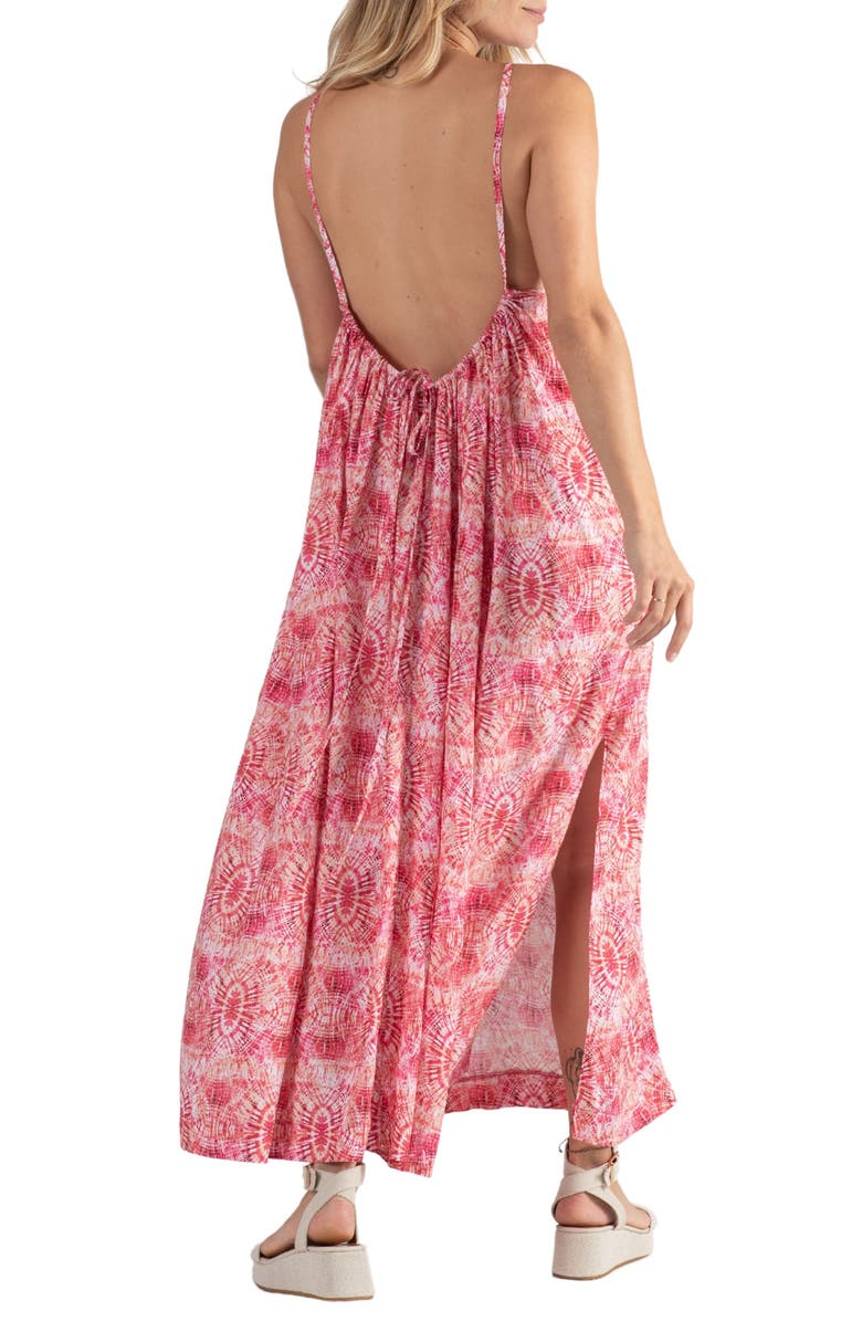 Cache Coeur Soleil pregnancy and nursing long dress, Alternate, color, Coral