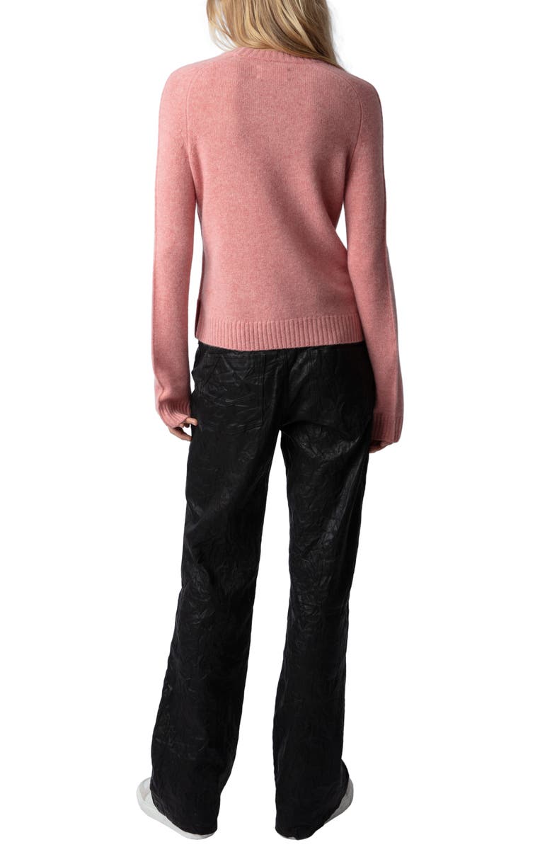 Zadig & Voltaire Lili Je T'Aime Cashmere Sweater, Alternate, color,