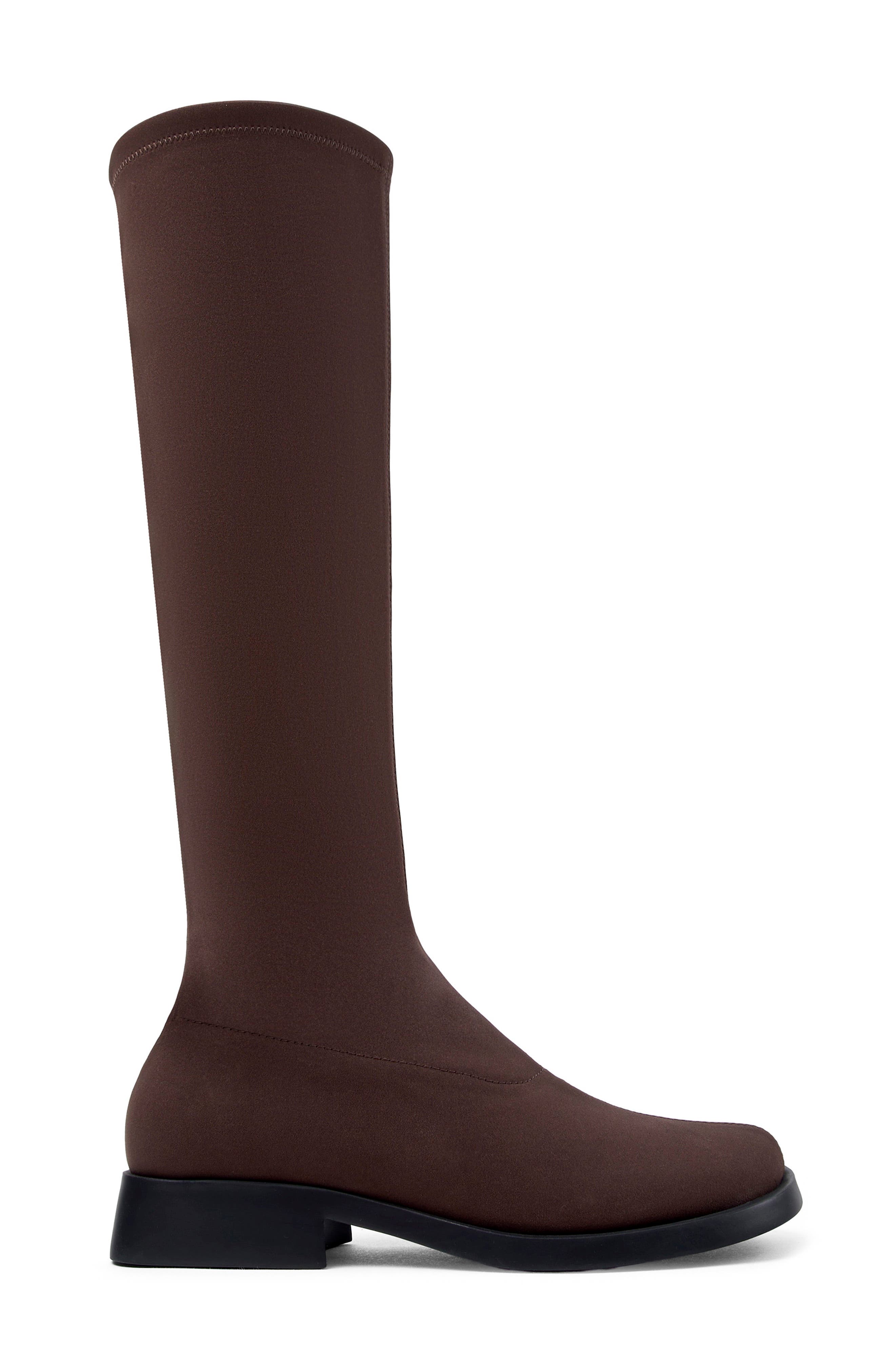 Donna Tall Boot, Alternate, color, DARK BROWN