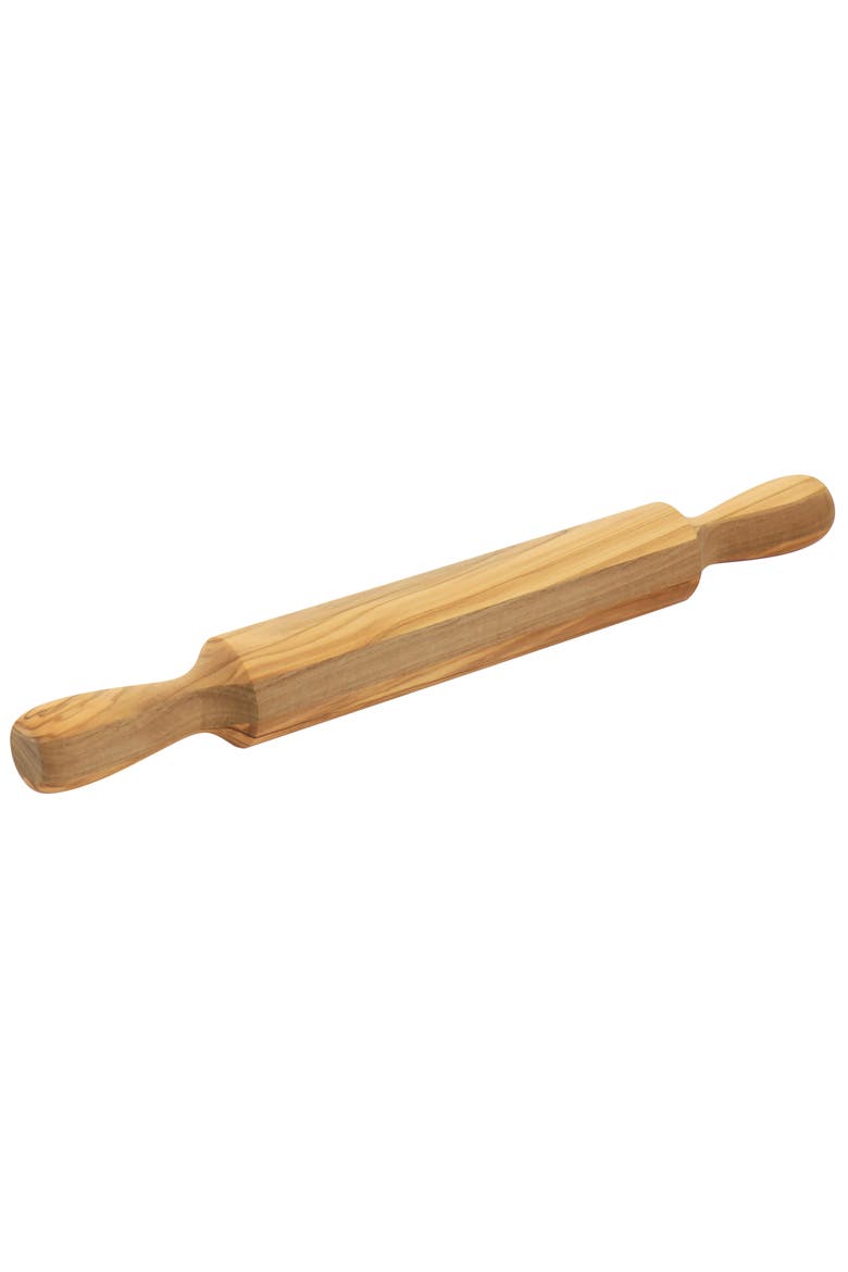 16in Olive Wood Rolling Pin, Main, color, Brown