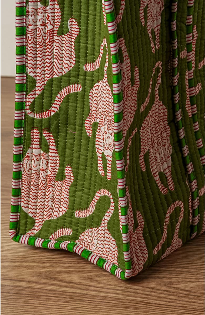 Verve Culture Quilted Feline Tote, Alternate, color, Green