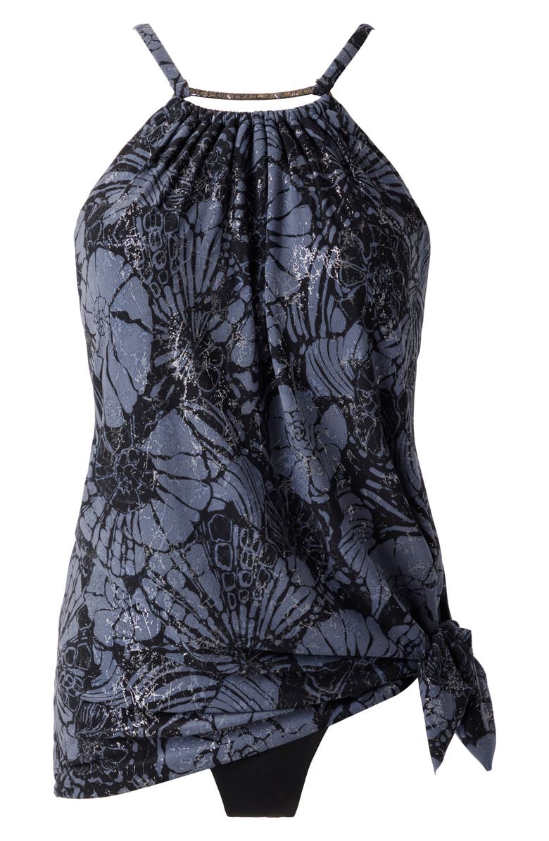 Magicsuit<sup>®</sup> Shell Beach Parker Skirted One-Piece Swimsuit, Alternate, color, Black/ Multi