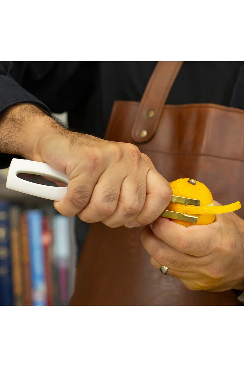 Gold Channel Knife, White Handle, Alternate, color, White