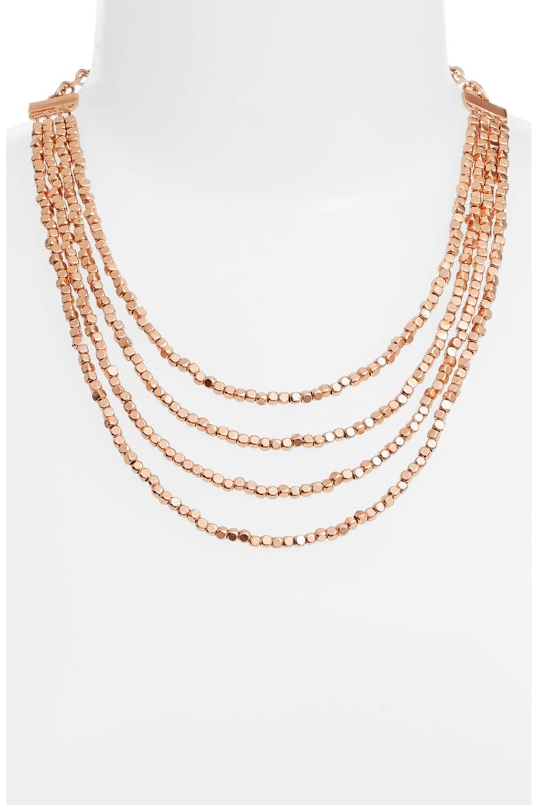 Ava Collar Necklace, Alternate, color, ROSE GOLD