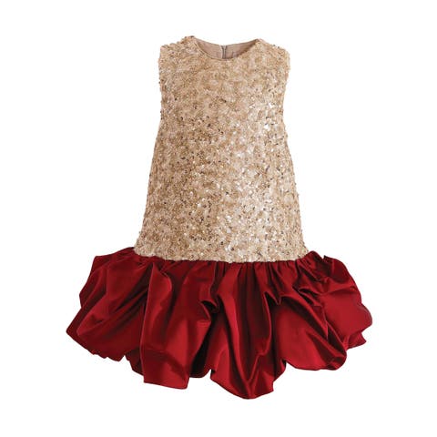Ruffles & Gleam Dress (Toddler, Little Kid & Big Kid)