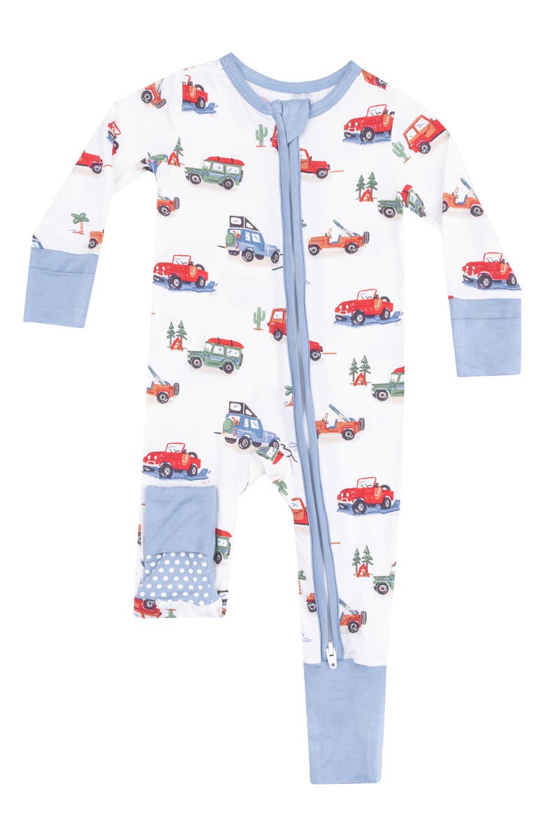 Angel Dear Off-Road Adventure Print Convertible Zip Romper, Main, color,