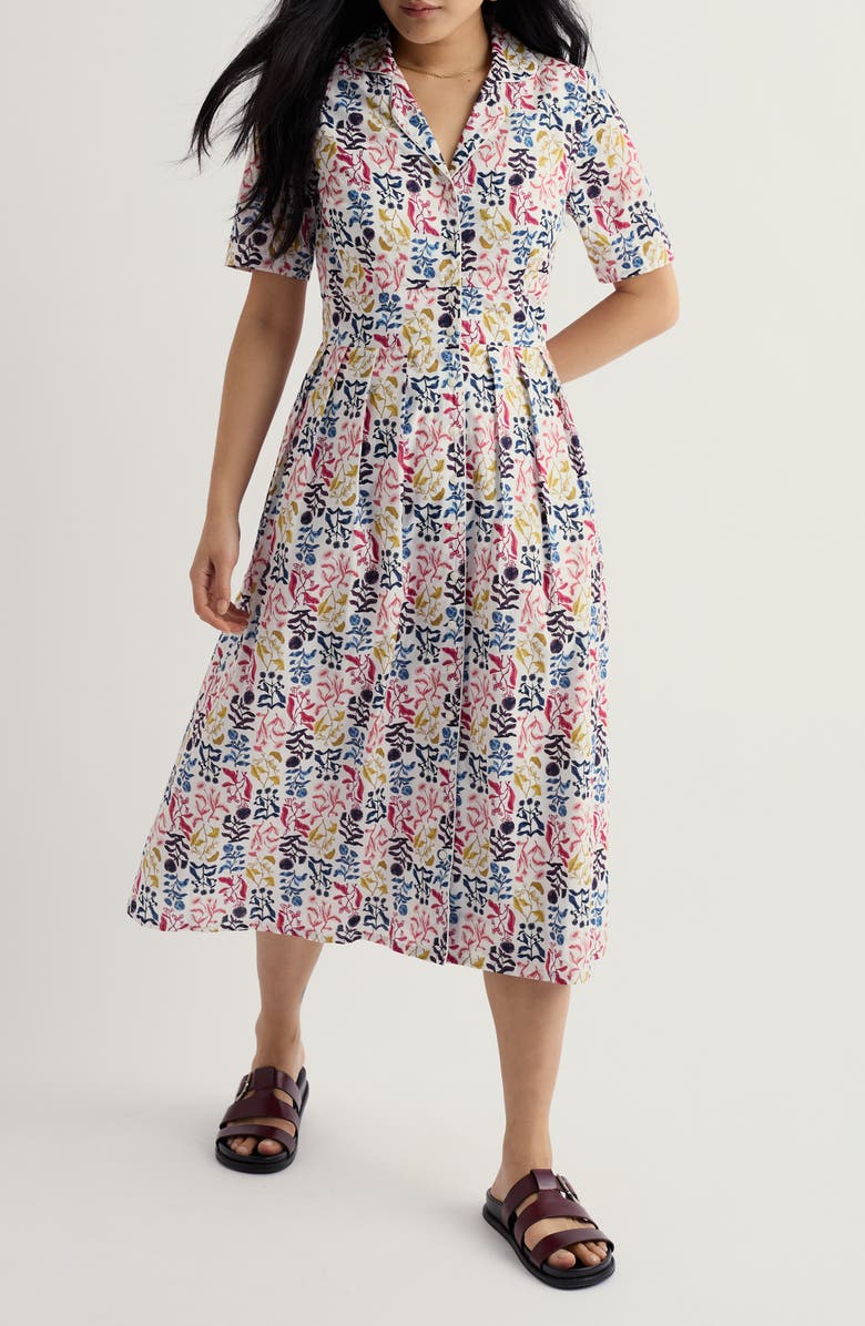 Seasalt Cornwall Pleated Organic Cotton Shirtdress, Main, color,