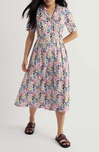 Pleated Organic Cotton Shirtdress