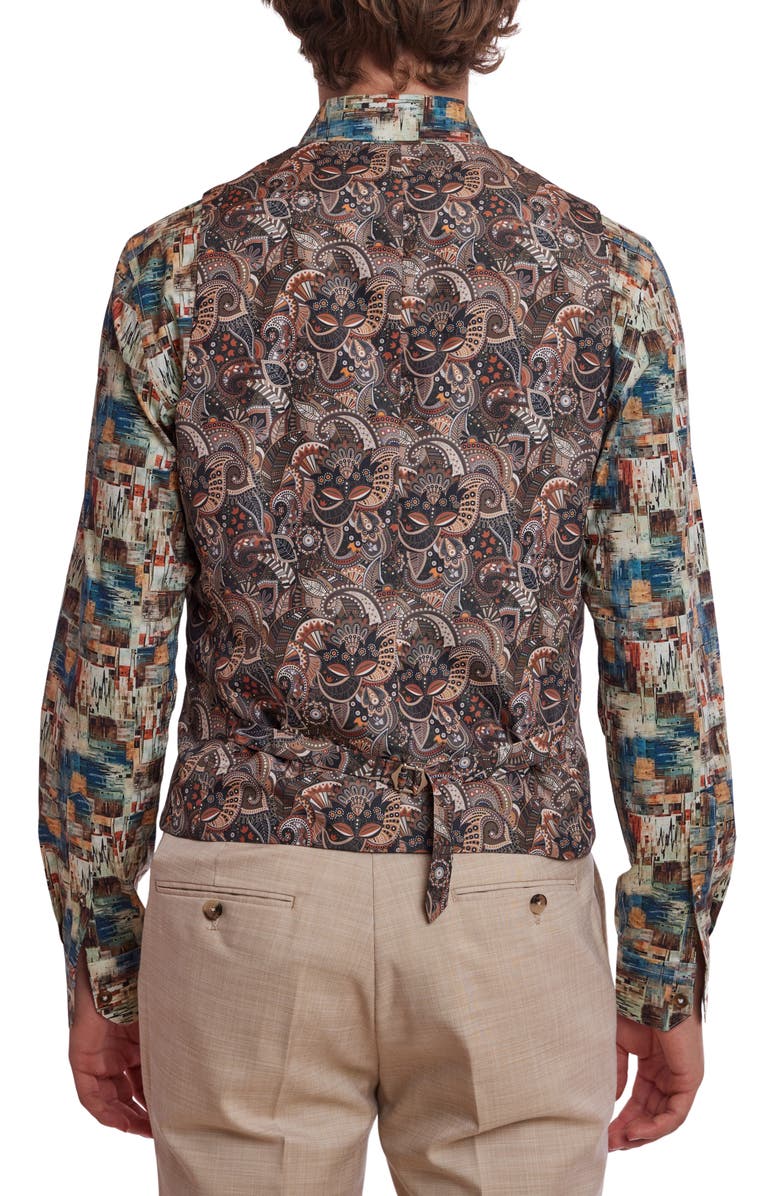 PAISLEY & GRAY Eaton Slim Fit Vest, Alternate, color, Cream Beige Shark