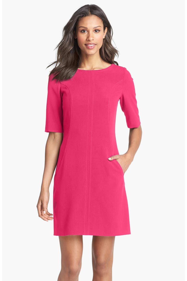 Seamed A-Line Dress, Main, color, ROSE