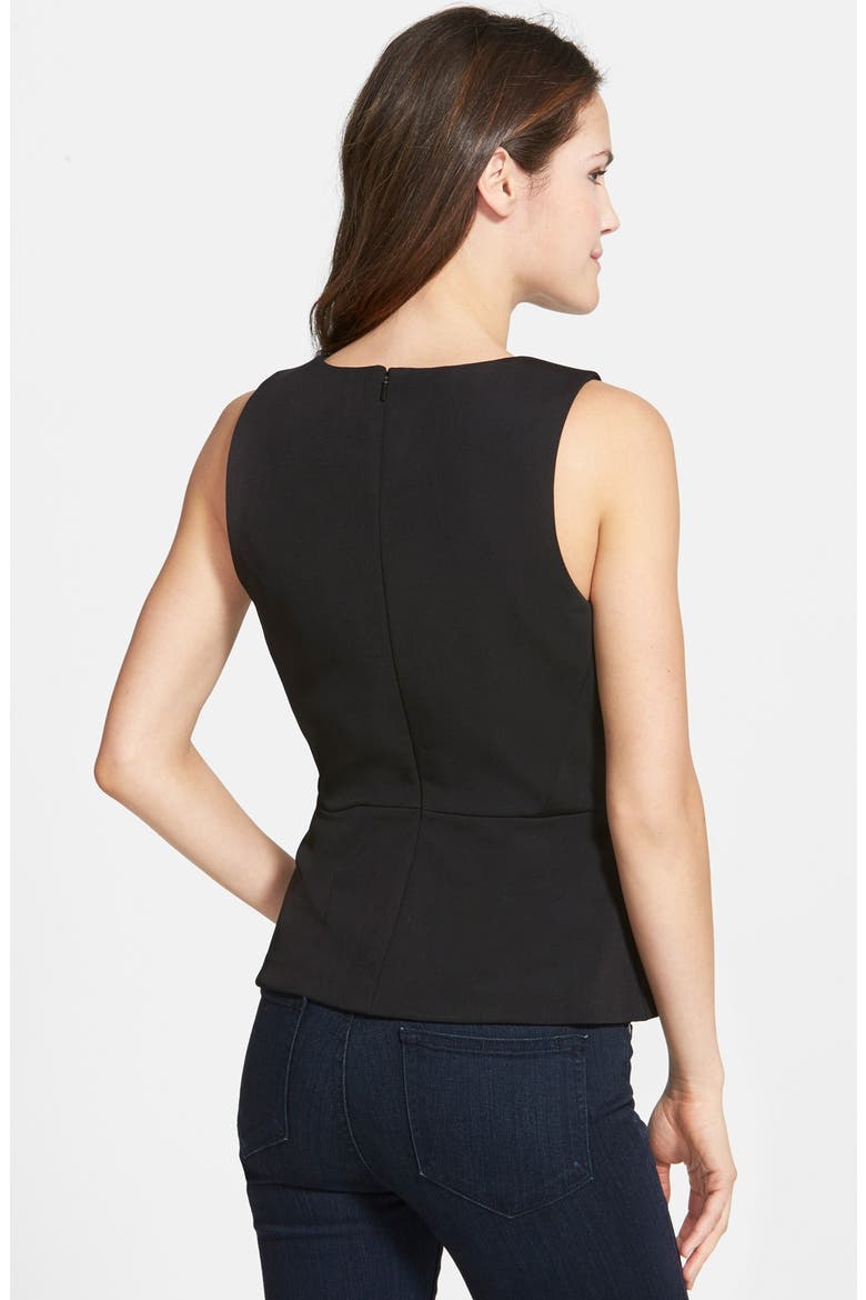 Sleeveless Structured Top, Alternate, color, BLACK