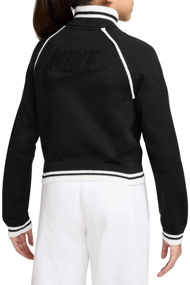 Kids' Sportswear Track Jacket, Alternate, color, BLACK/ WHITE