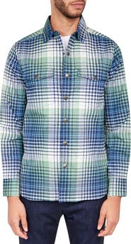 Brooklyn Brigade Slim Plaid Cotton Stretch Shirt Jacket