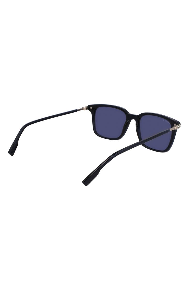 Lacoste The Line 53mm Square Sunglasses, Alternate, color, Black/ Transparent Blue