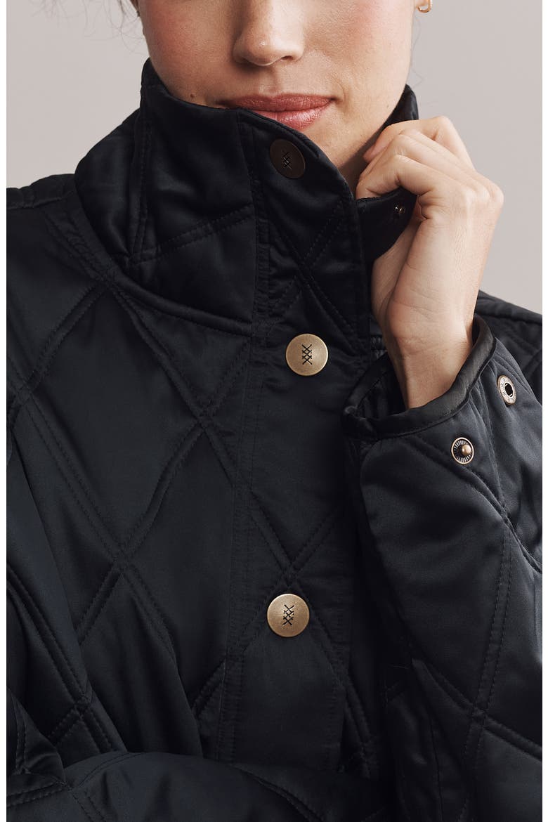 Dalston Water Repellent Quilted Jacket, Alternate, color, BLACK
