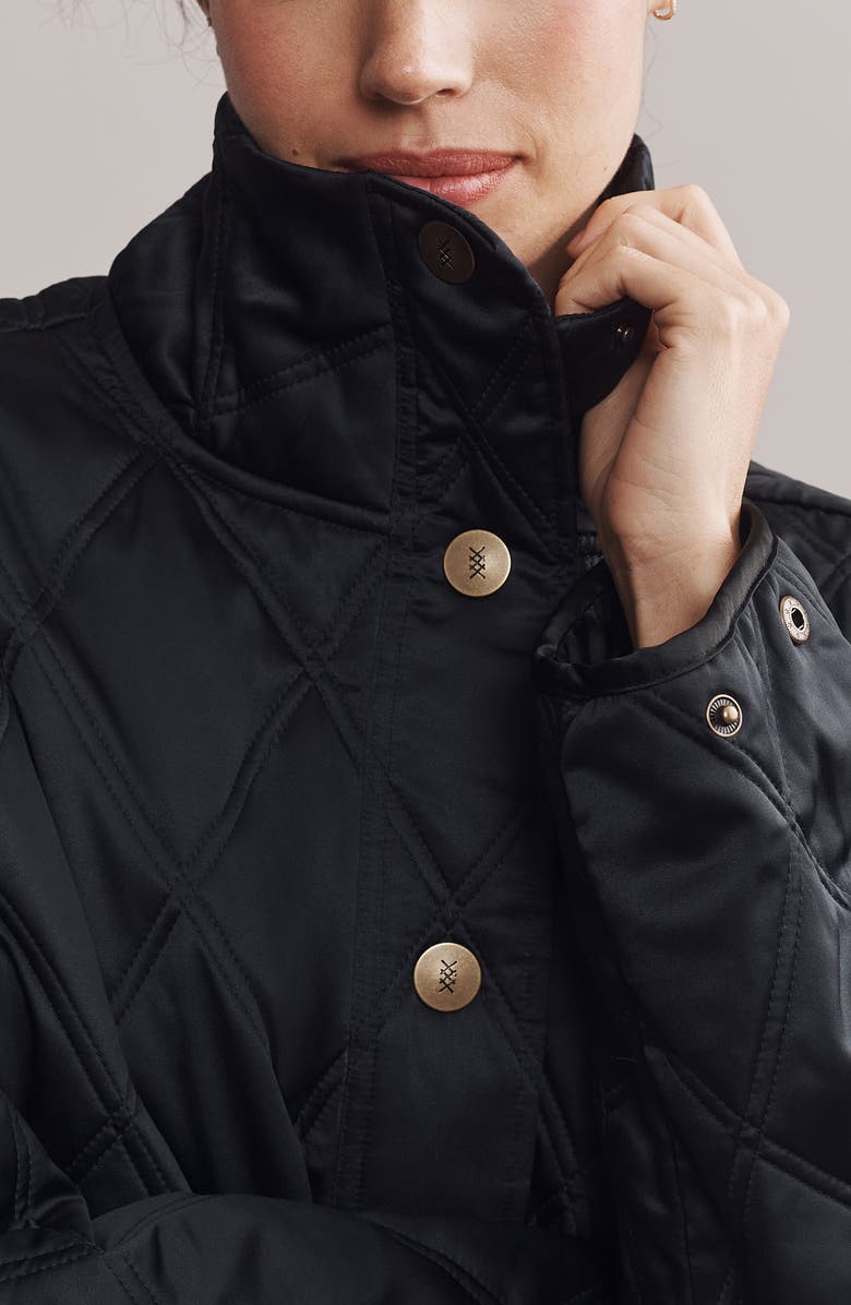 Rhone Dalston Water Repellent Quilted Jacket, Alternate, color, Black