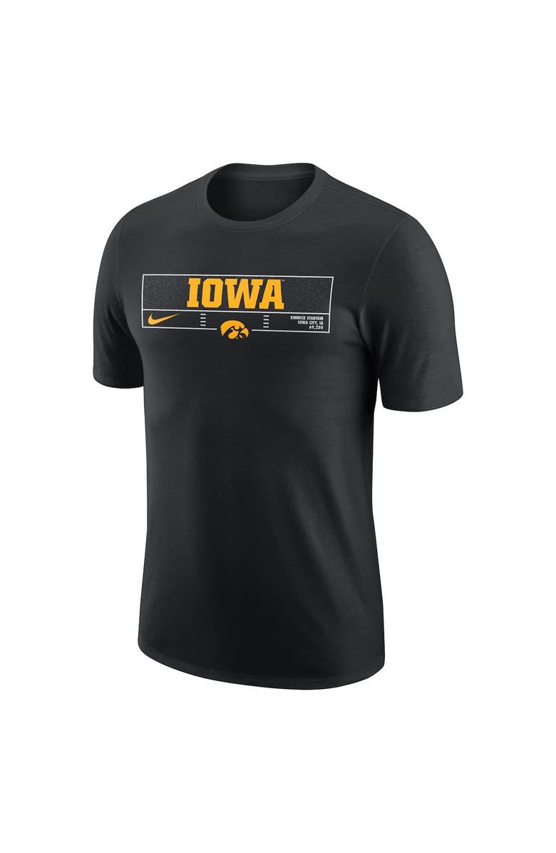 Nike Men's Nike Black Iowa Hawkeyes Wordmark Stadium T-Shirt, Alternate, color,