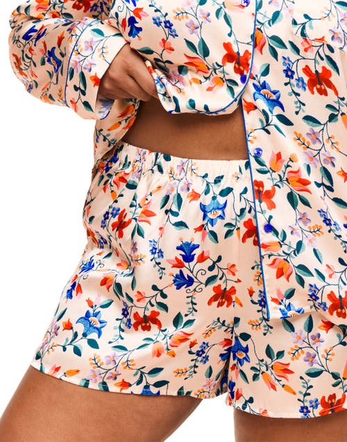 Shop Adore Me Sammi Pajama Set In Floral Beige
