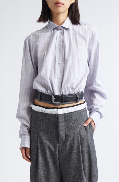 Cala Belted Crop Button-Up Shirt
