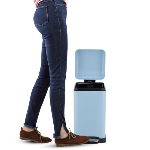 Happimess Betty Retro Mini 3.2-gallon Step-open Trash Can In Tide Pool Blue