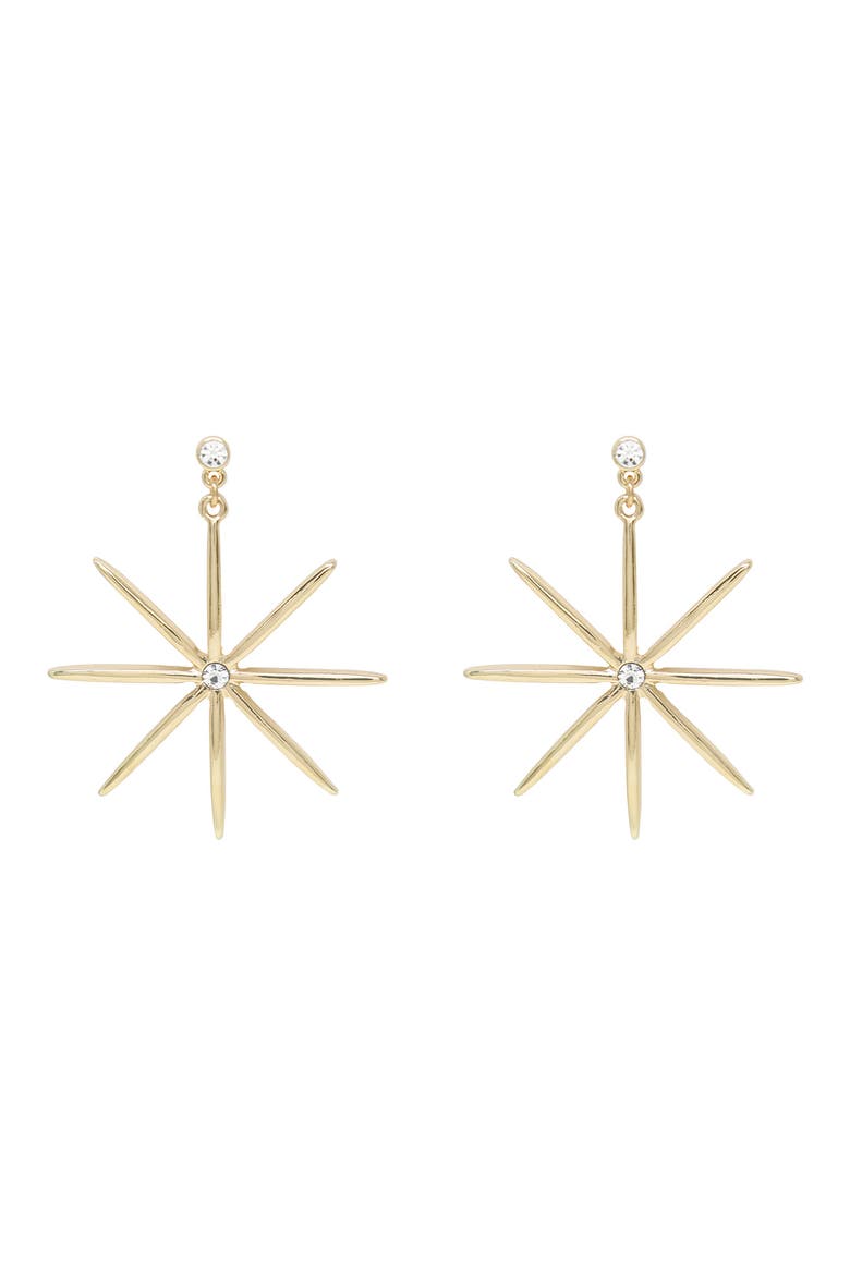 Starburst Earrings, Main, color, GOLD