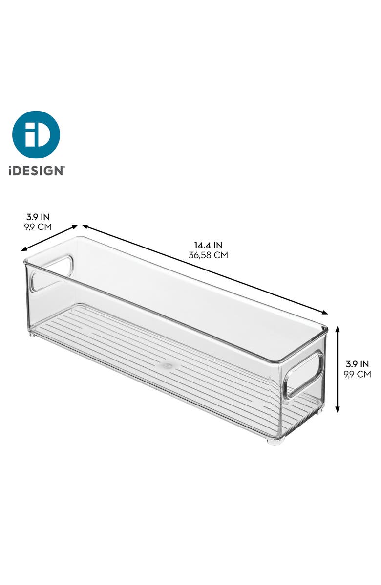 iDesign Stackable Fridge Bin with Handles - Kitchen Bin for Pantry or Cabinets, Set of 6, Clear, Alternate, color, Clear