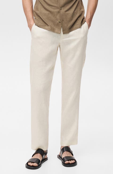 Slim Fit Linen Pants