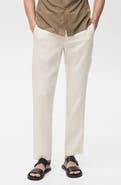 MANGO Slim Fit Linen Pants
