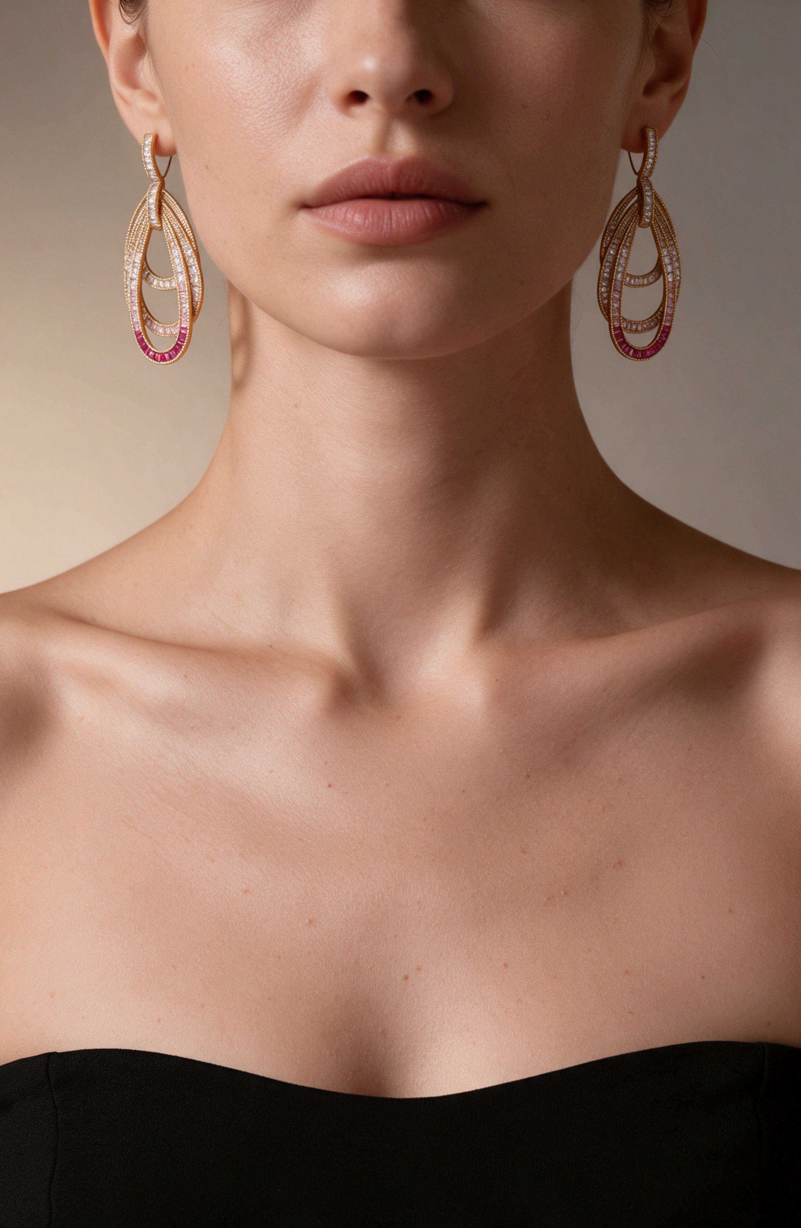 Modenaire Layered Teardrop Dangle Statement Earrings (Women) | Nordstrom