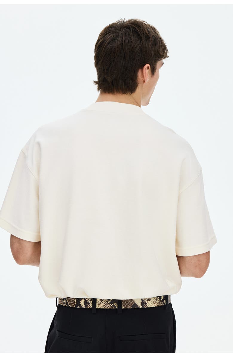 H&M Oversized Fit T-shirt, Alternate, color, Cream