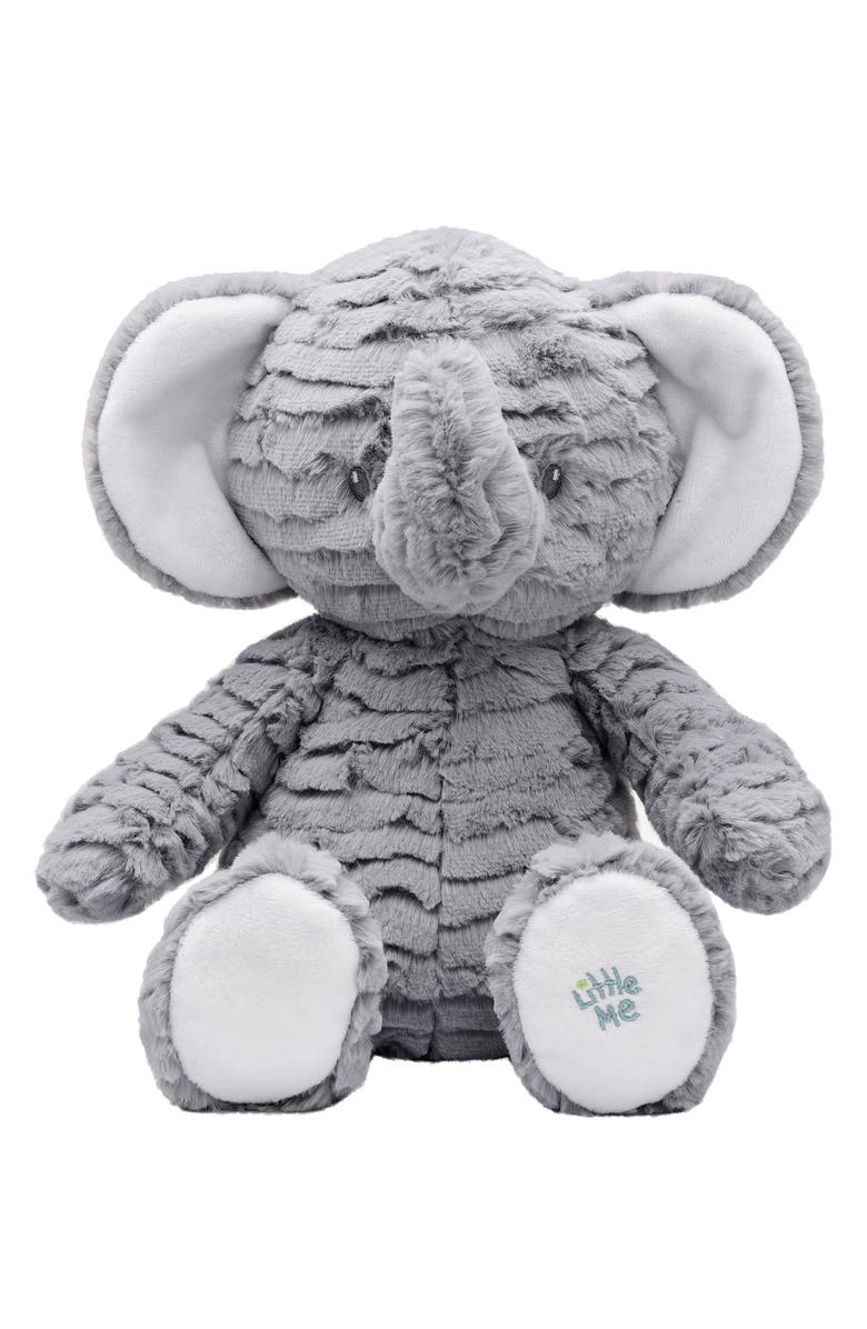 Little Me Lullaby Plush Elephant, Main, color, Gray