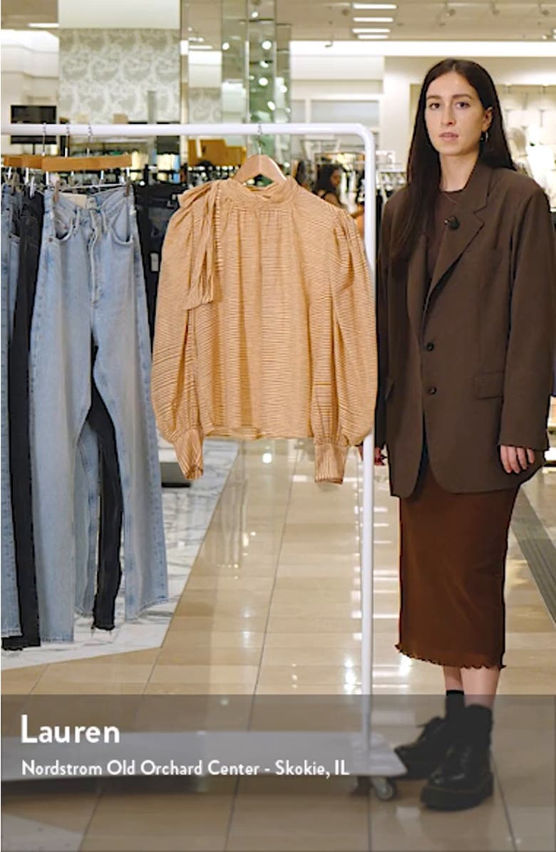 Petra Tie Neck Puff Sleeve Blouse, sales video thumbnail