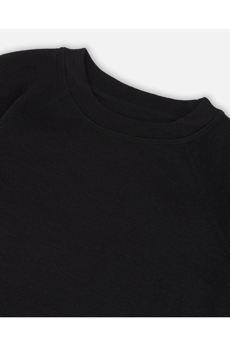 Kids Gender Inclusive Merino Wool Base Layer Set, Alternate, color, Black