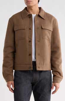 Striped Padded Shirt Jacket