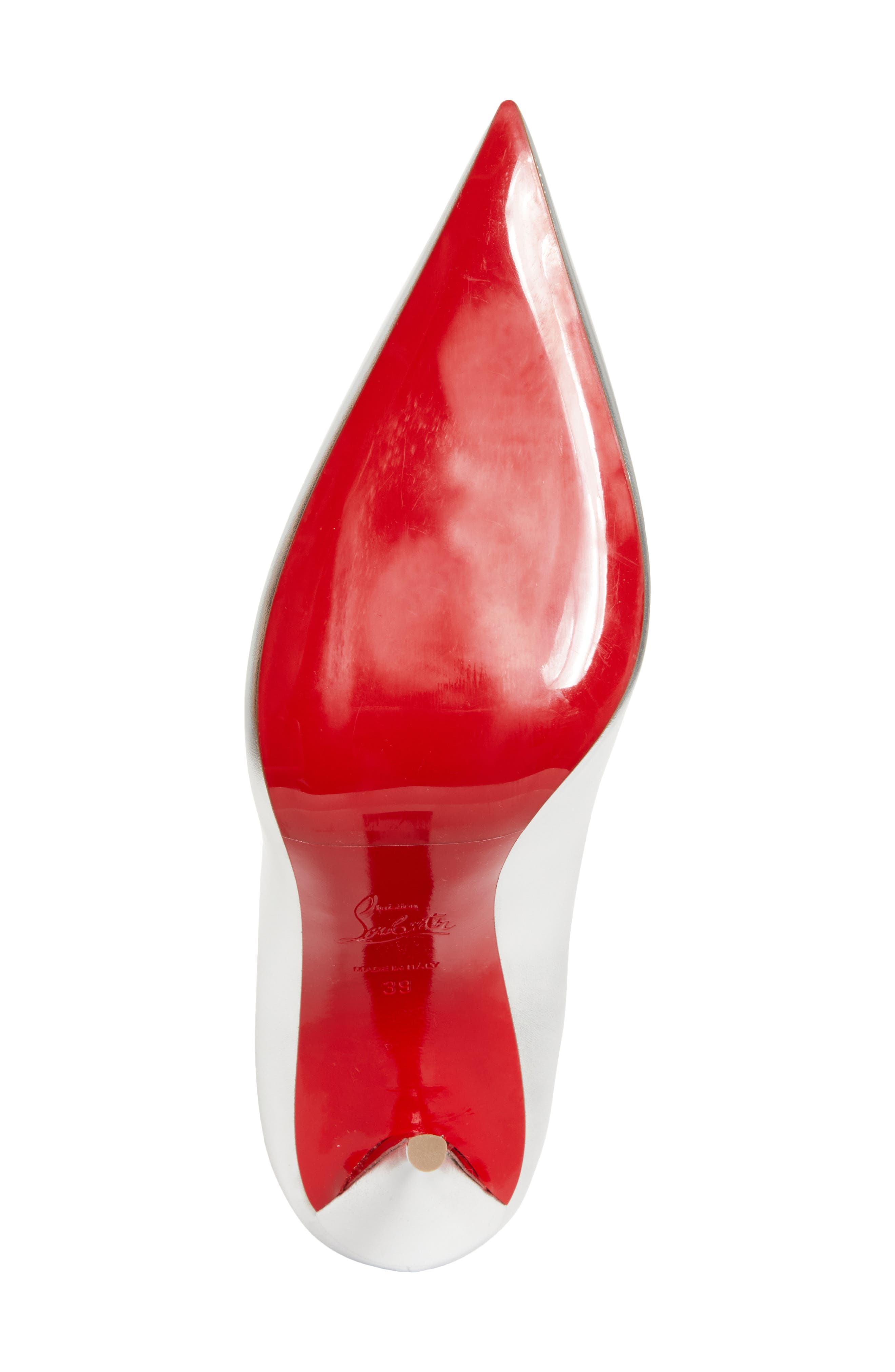 Christian Louboutin Miss Z Pointed Toe Pump, Alternate, color, Silver