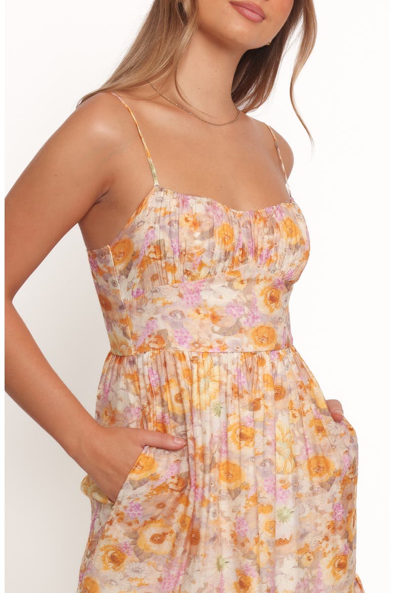 Marco Floral Tiered Cotton Blend Maxi Dress, Alternate, color, FLORAL