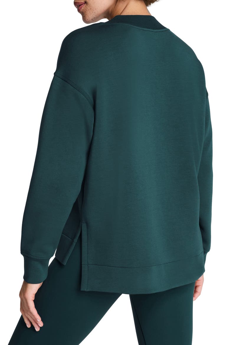 AirEssentials Brushed V-Neck Tunic, Alternate, color, MERIDIAN
